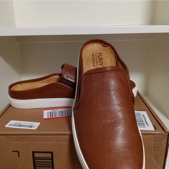 ??MARC JOSEPH MJNY Austin Ave. MEN\'S LEATHER SLIP ON MULES- Brown- Size 11.5? main image 10